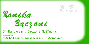 monika baczoni business card